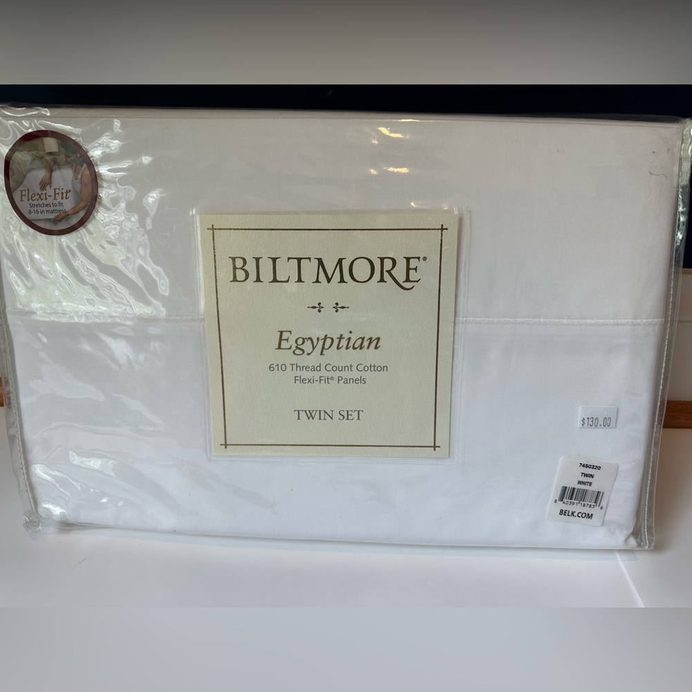 Biltmore Egyptian Cotton Twin Set - White